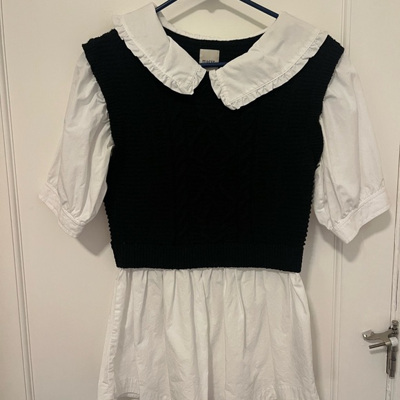 Maeve Peter Pan Collar Twofer Sweater Top - Picture 4 of 6